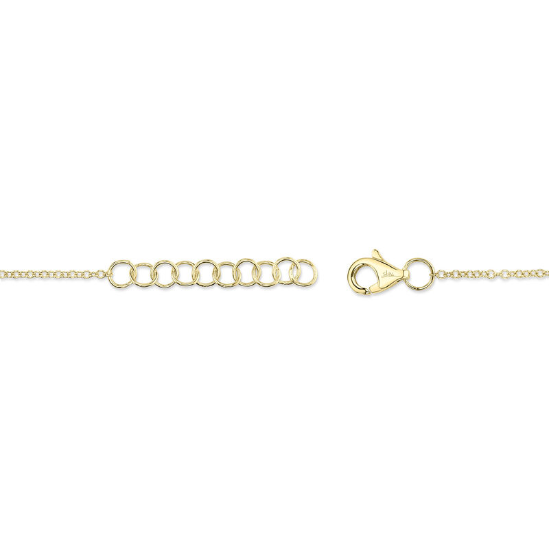 Diamond Love Knot Circle Bracelet in 14k Yellow Gold image number null